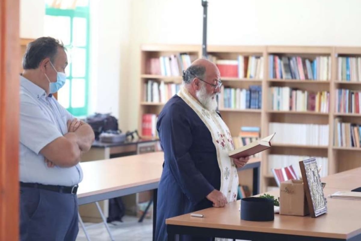 Inauguration of the new library at the Gymnasium-Lyceum of Anafi